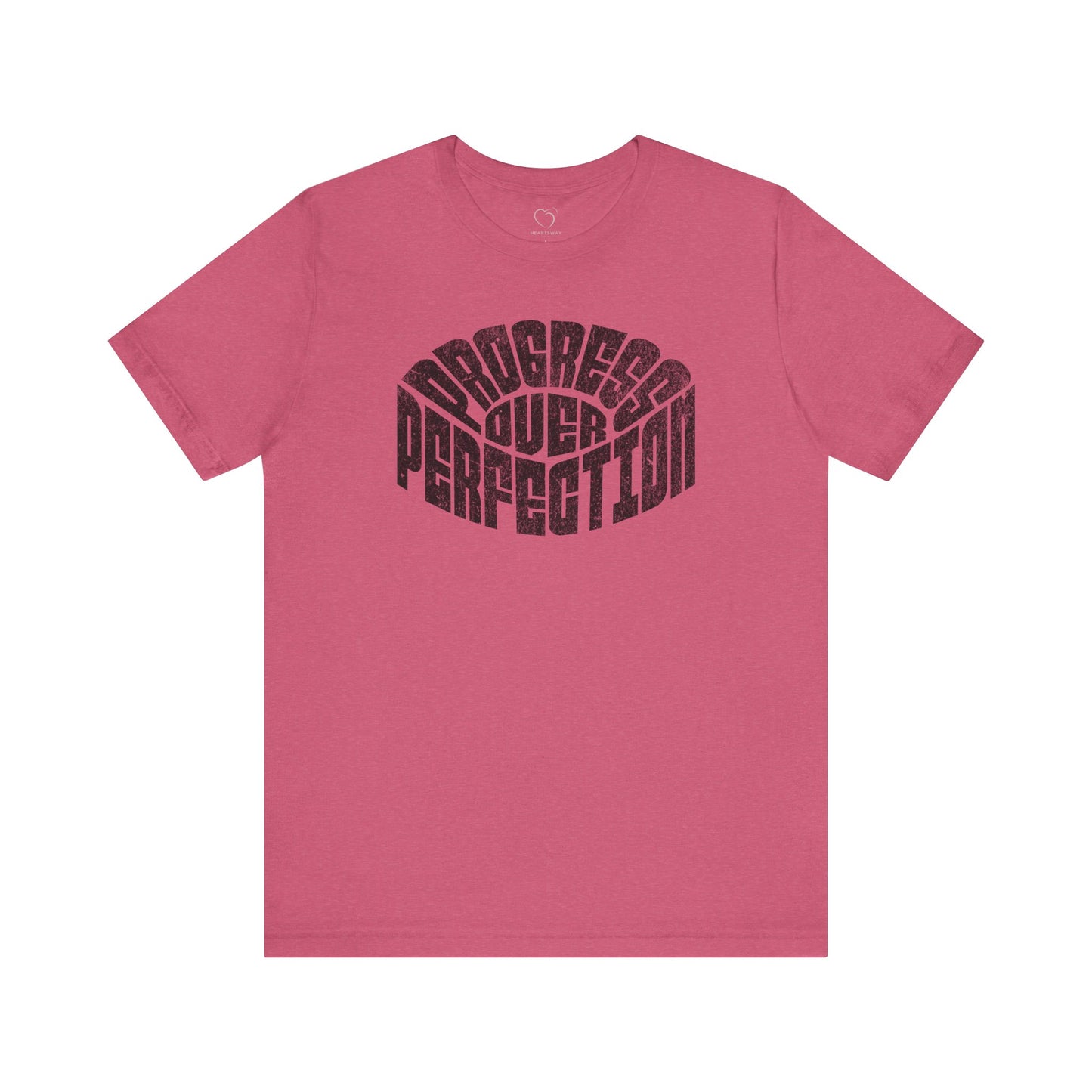 Short Sleeve Tee - Progress Over Perfection Motivational Quote Shirt