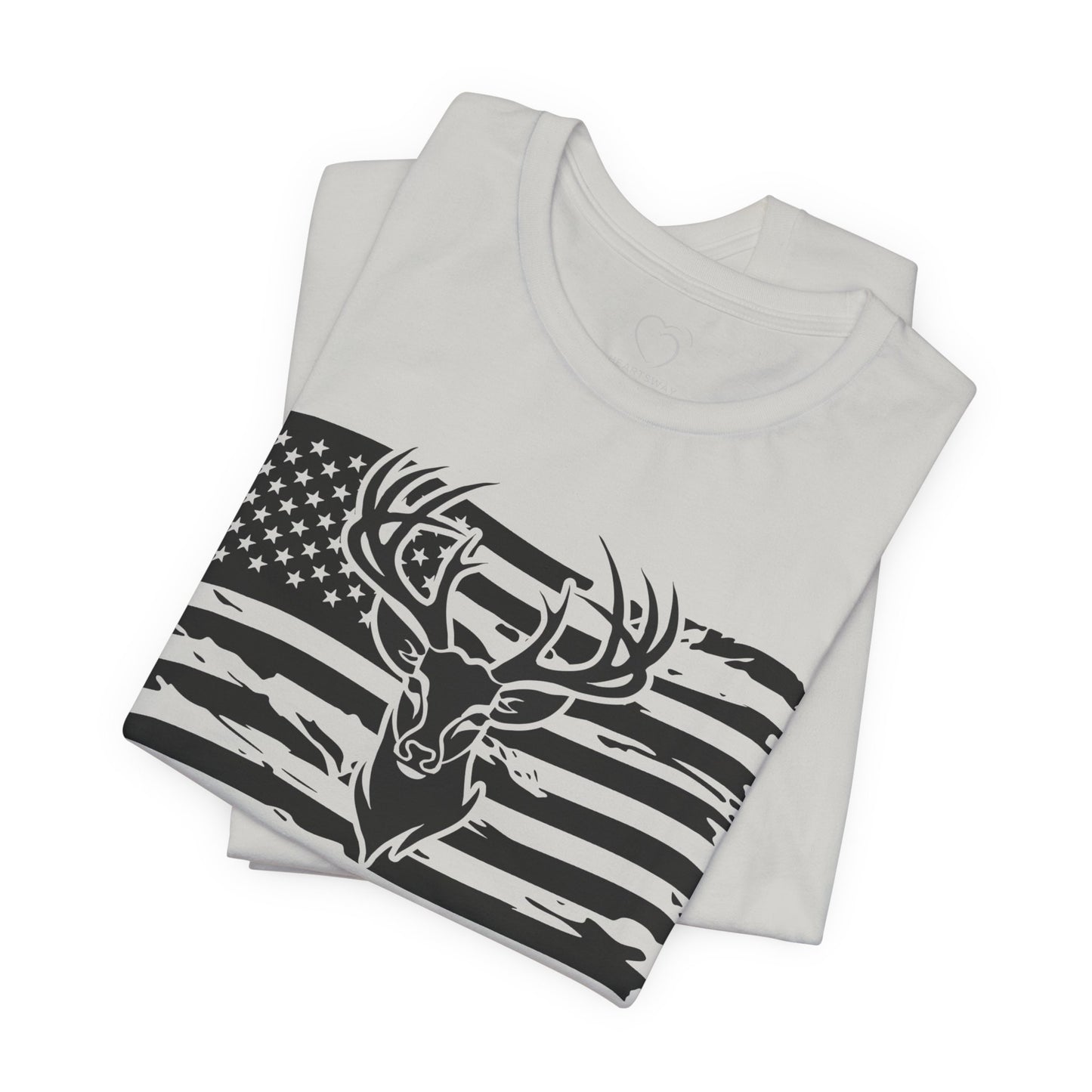 American Flag Deer Graphic Tee, Unisex T-Shirt for Wildlife Lovers, Casual Apparel, Perfect Gift for Outdoor Enthusiasts