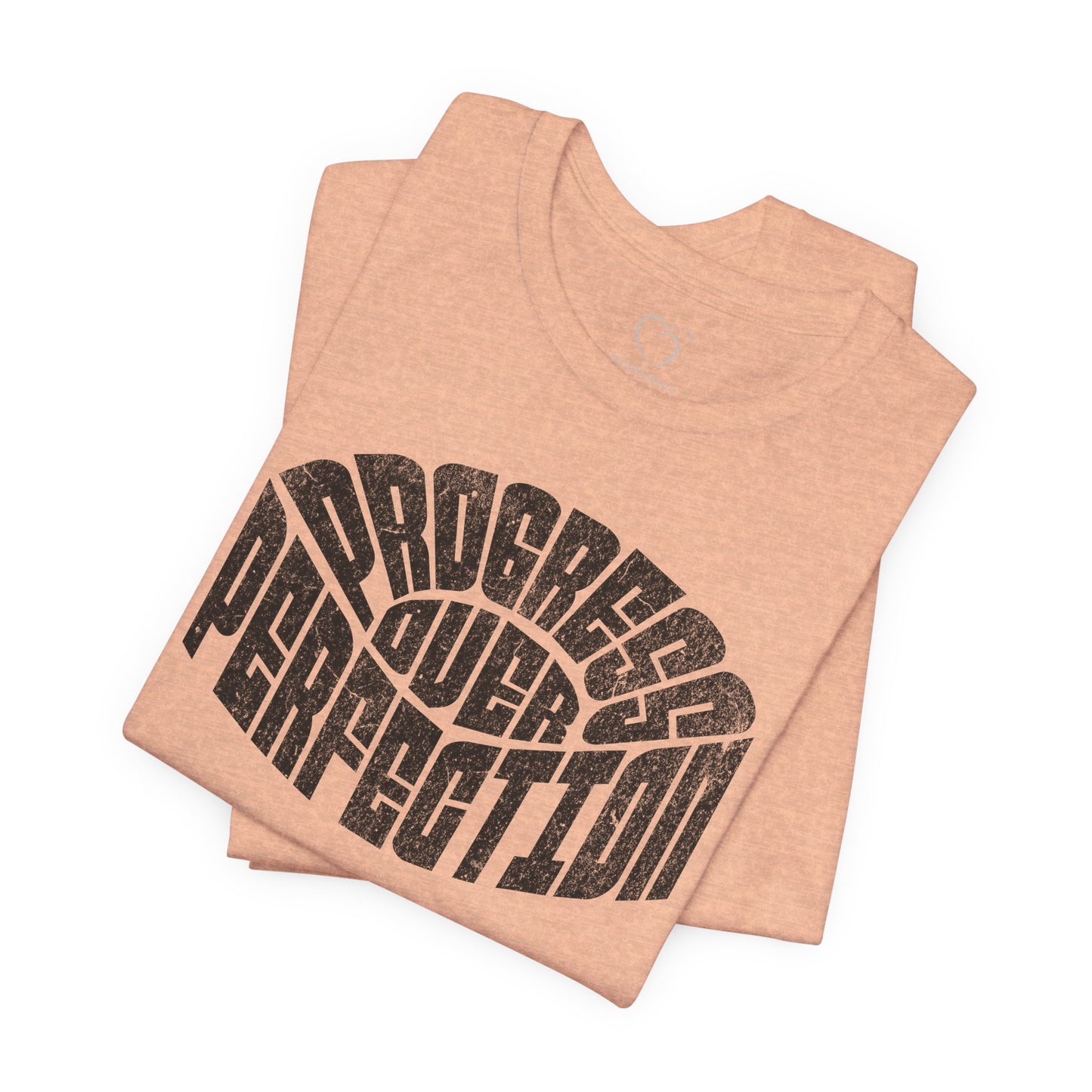 Short Sleeve Tee - Progress Over Perfection Motivational Quote Shirt