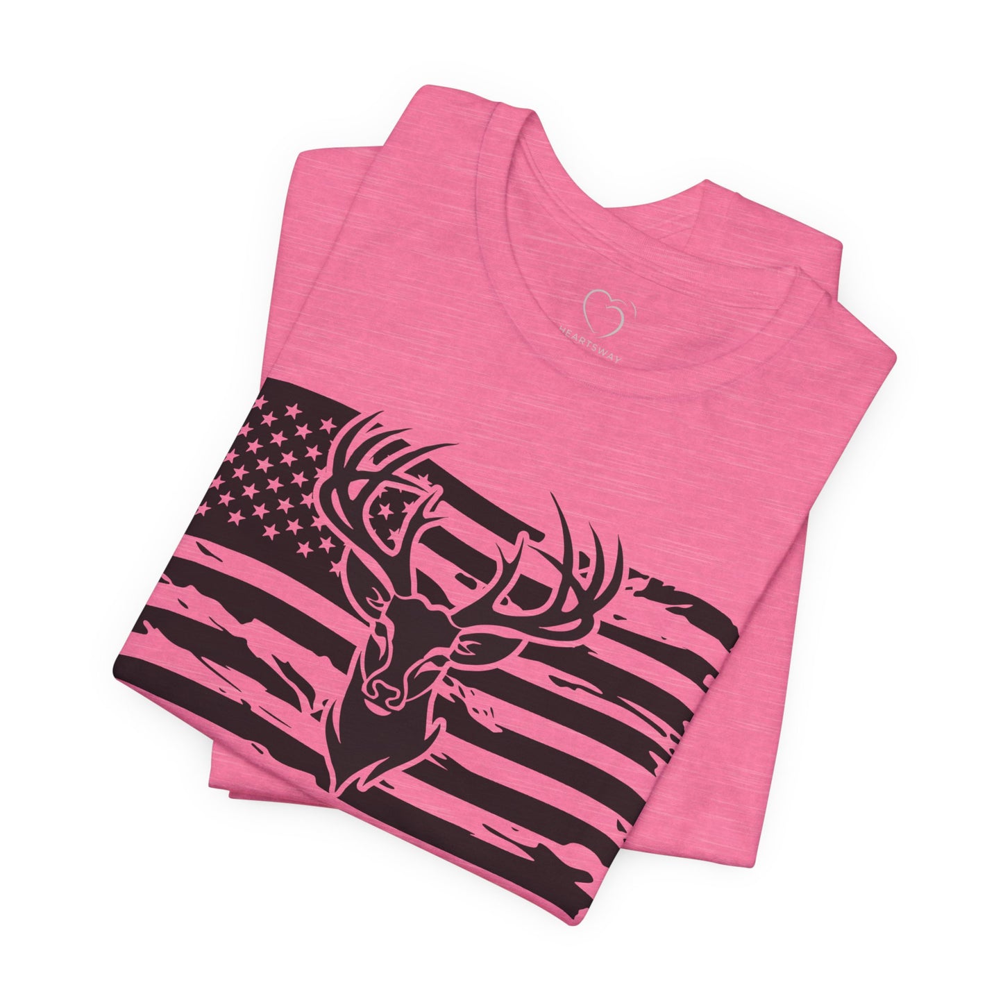 American Flag Deer Graphic Tee, Unisex T-Shirt for Wildlife Lovers, Casual Apparel, Perfect Gift for Outdoor Enthusiasts