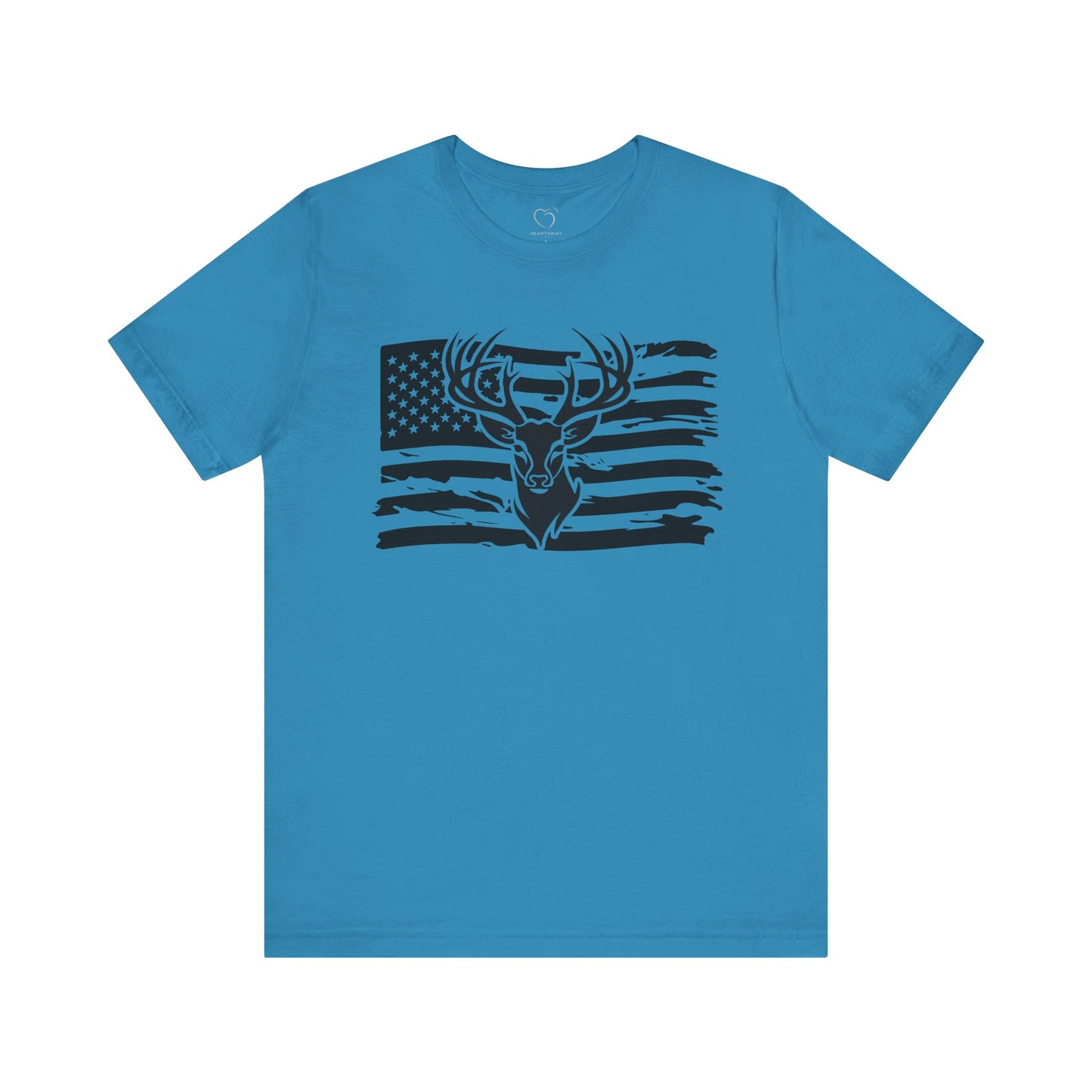 American Flag Deer Graphic Tee, Unisex T-Shirt for Wildlife Lovers, Casual Apparel, Perfect Gift for Outdoor Enthusiasts