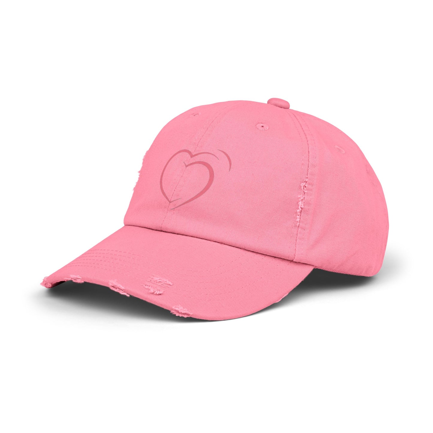 Heartfelt Distressed Cap – Women's Embroidered Hat for Casual Outfits, Gifts of Love, Festivals & Everyday Style  2.
