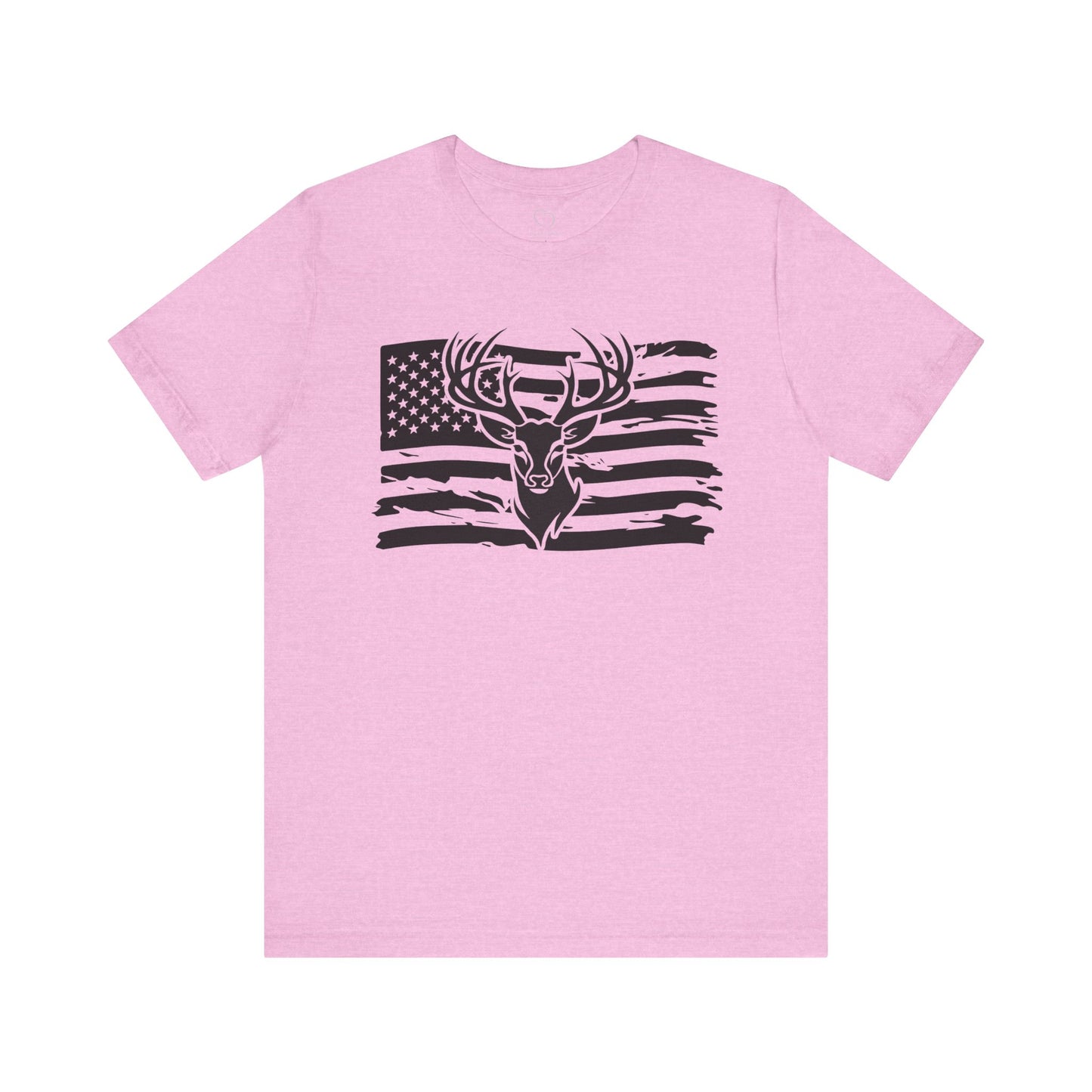 American Flag Deer Graphic Tee, Unisex T-Shirt for Wildlife Lovers, Casual Apparel, Perfect Gift for Outdoor Enthusiasts