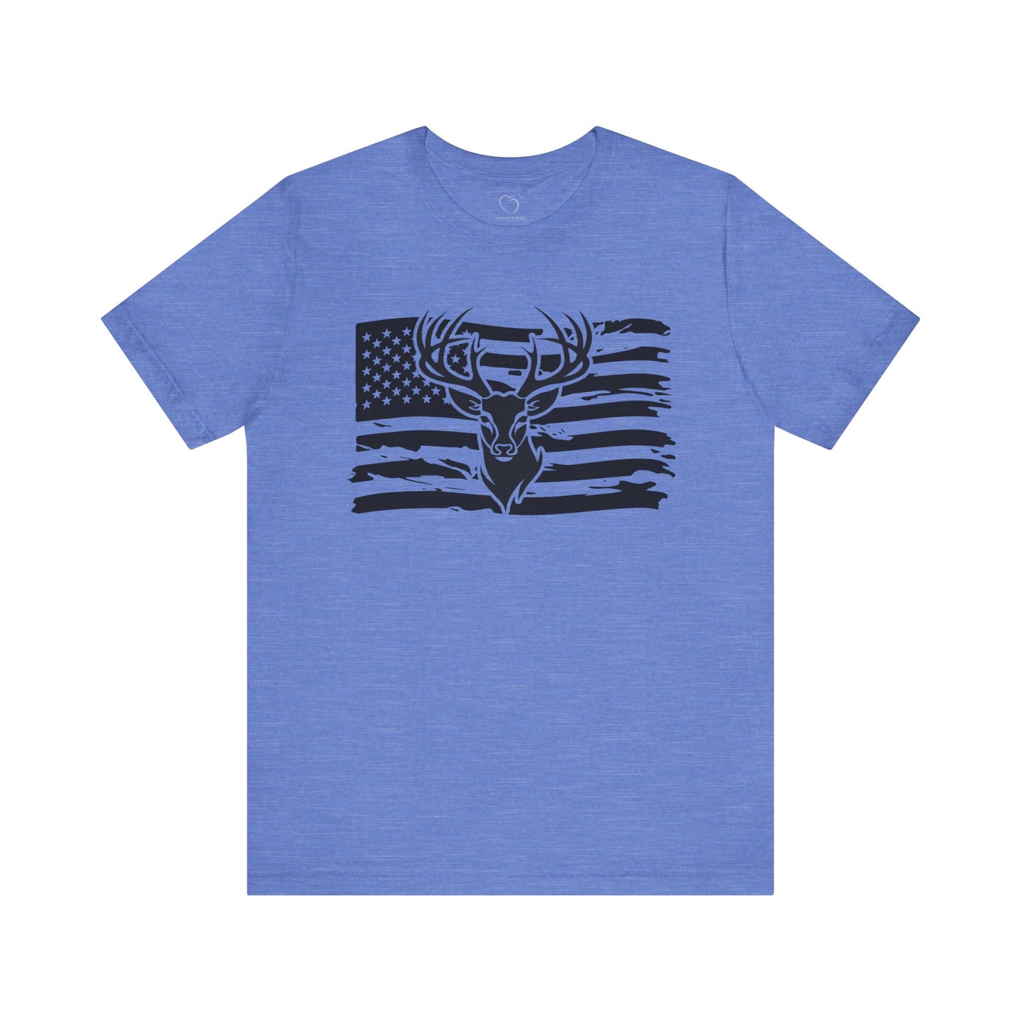 American Flag Deer Graphic Tee, Unisex T-Shirt for Wildlife Lovers, Casual Apparel, Perfect Gift for Outdoor Enthusiasts