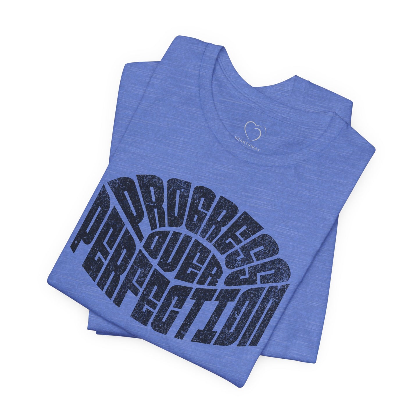 Short Sleeve Tee - Progress Over Perfection Motivational Quote Shirt