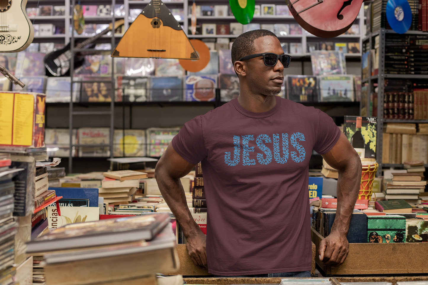 Jesus Typography T-Shirt for Men – Christian Faith Shirt – Minimalist Religious Tee – Spiritual Gift for Him – Comfortable Christian Apparel