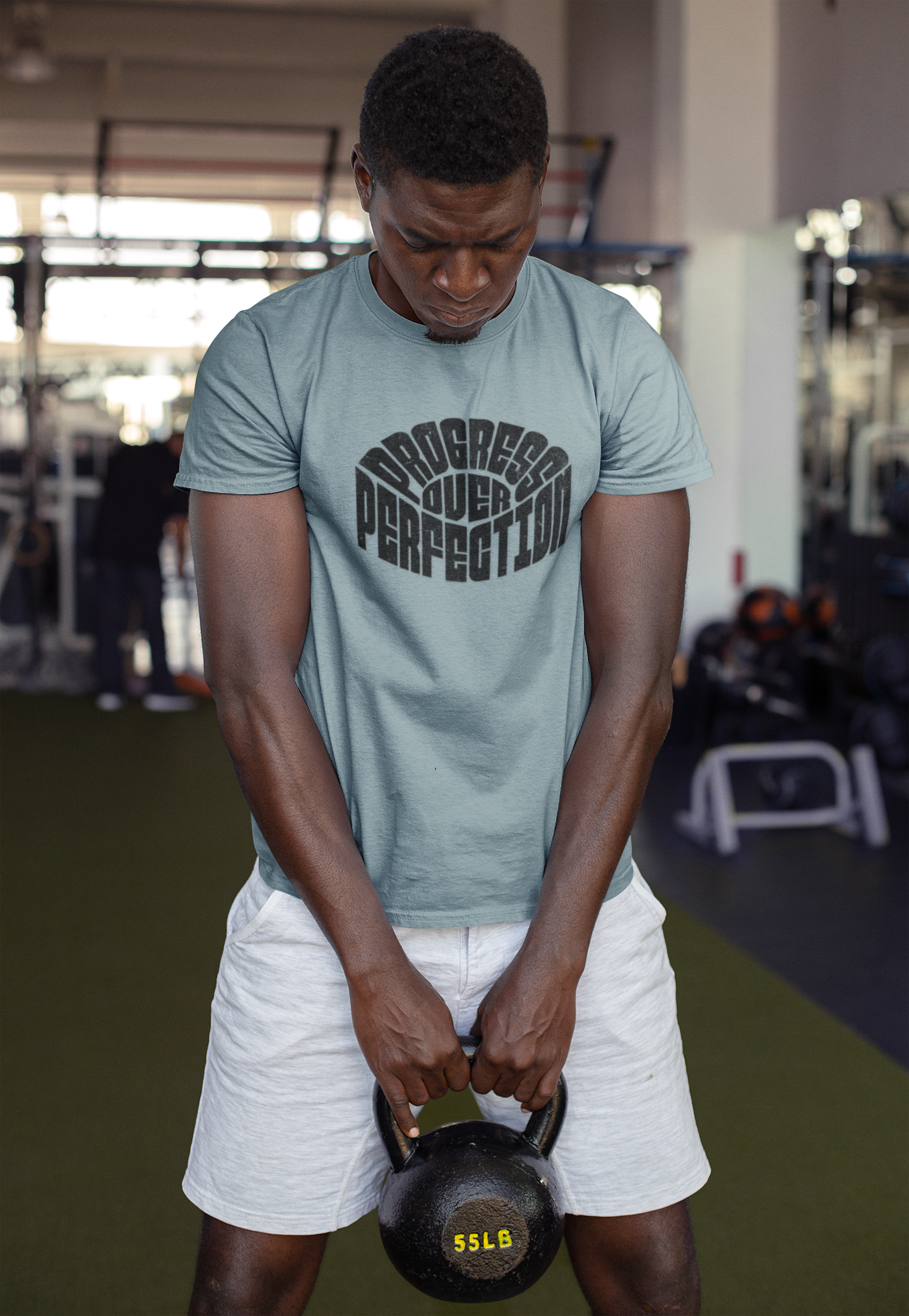 Short Sleeve Tee - Progress Over Perfection Motivational Quote Shirt