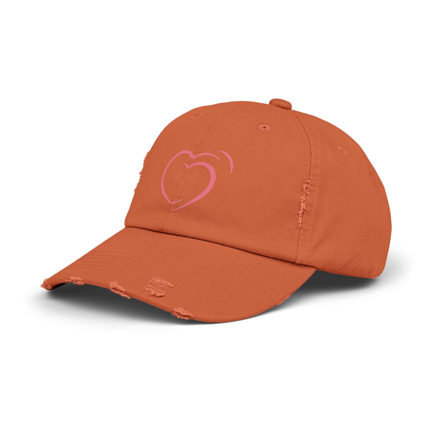 Heartfelt Distressed Cap – Women's Embroidered Hat for Casual Outfits, Gifts of Love, Festivals & Everyday Style  2.