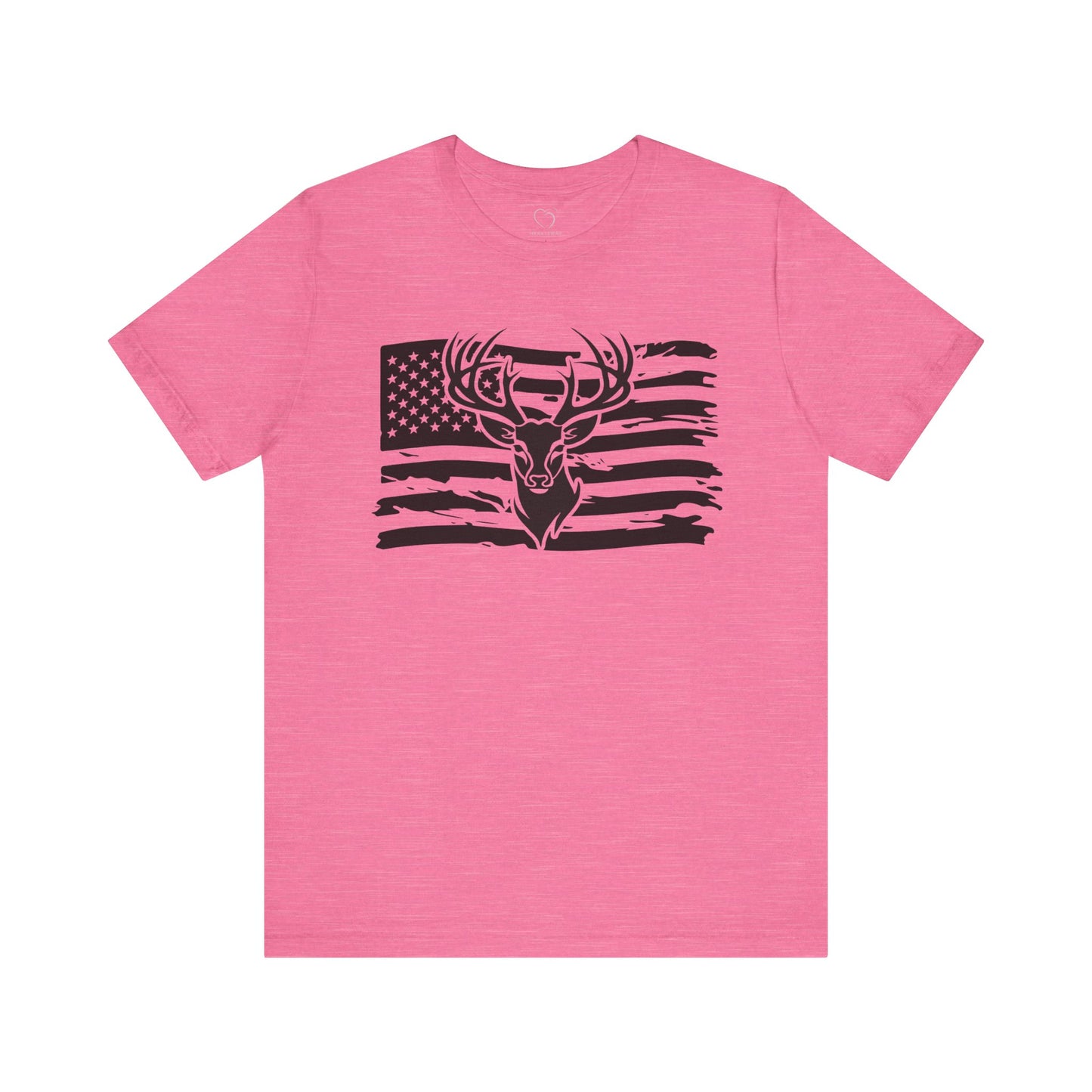 American Flag Deer Graphic Tee, Unisex T-Shirt for Wildlife Lovers, Casual Apparel, Perfect Gift for Outdoor Enthusiasts