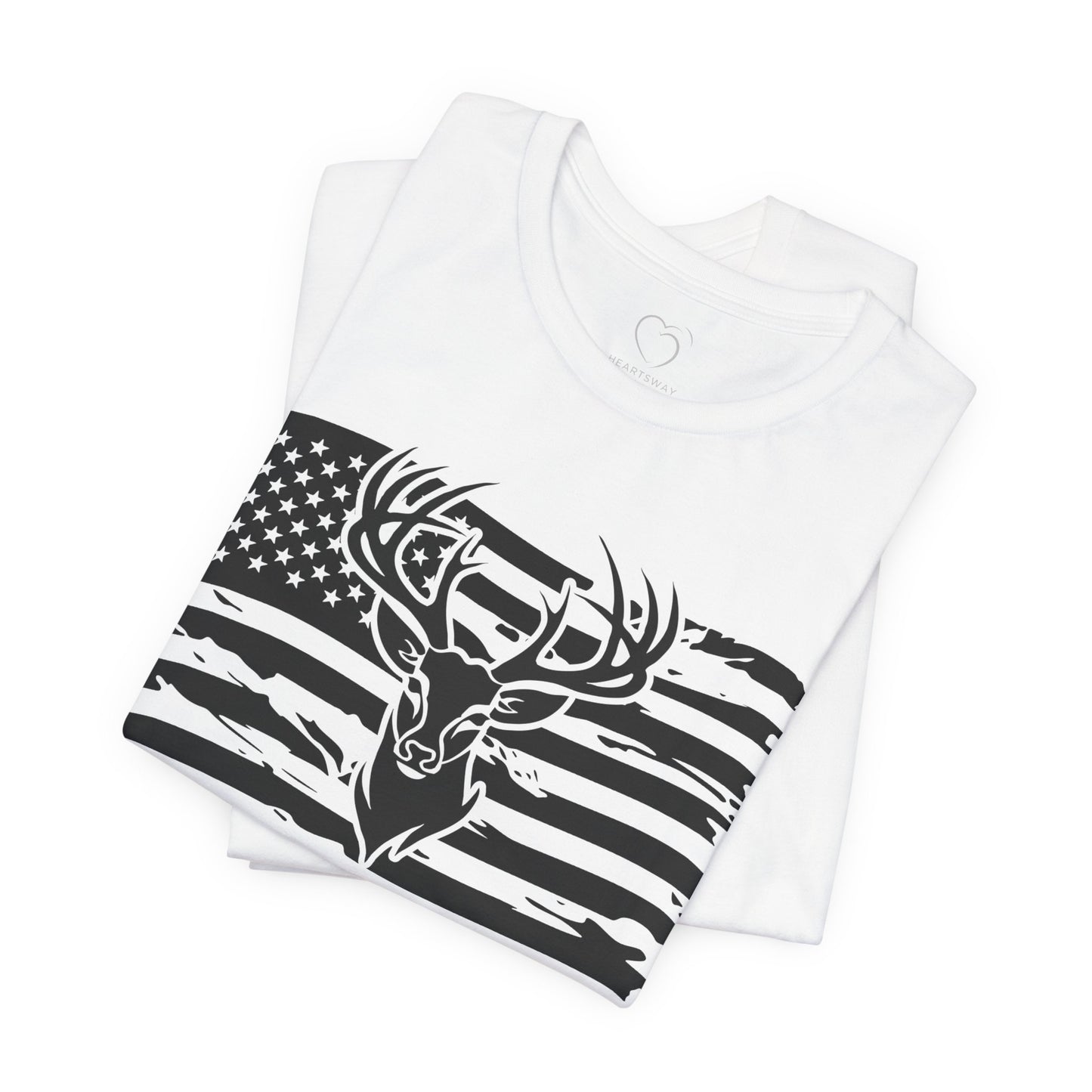 American Flag Deer Graphic Tee, Unisex T-Shirt for Wildlife Lovers, Casual Apparel, Perfect Gift for Outdoor Enthusiasts