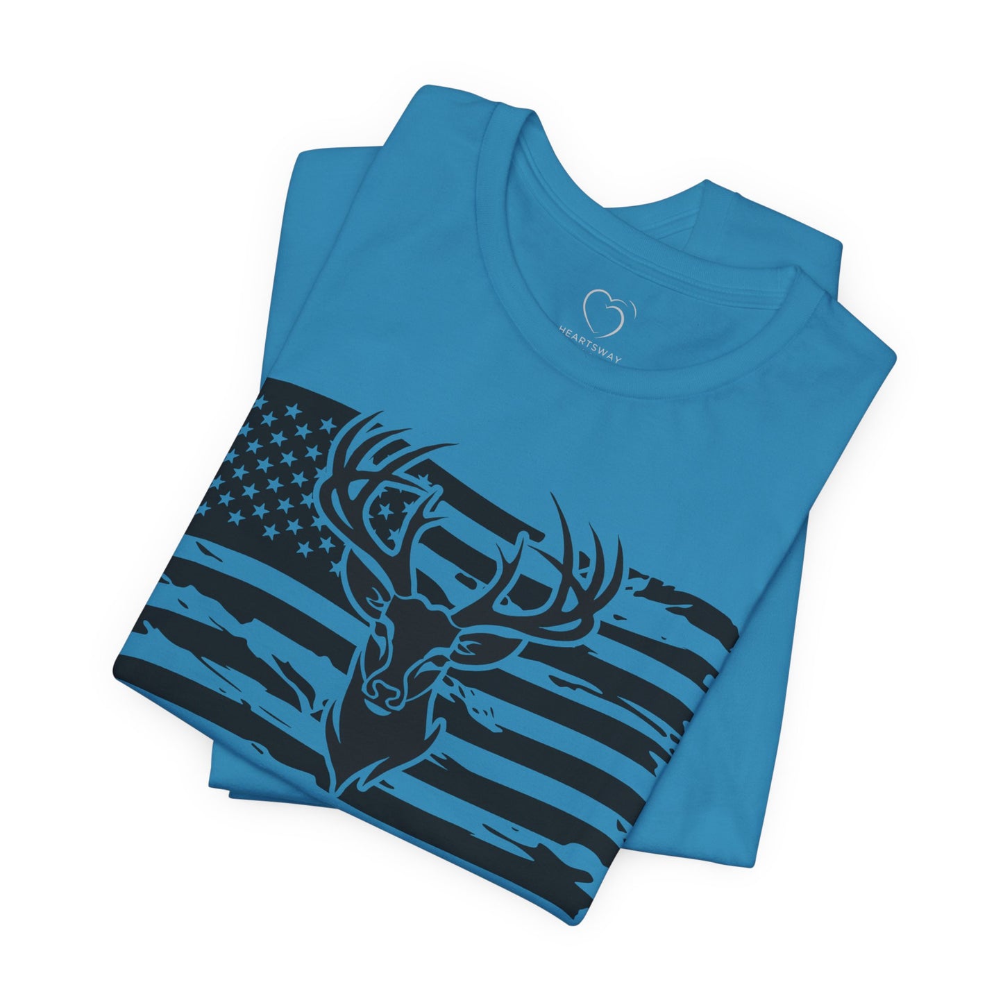 American Flag Deer Graphic Tee, Unisex T-Shirt for Wildlife Lovers, Casual Apparel, Perfect Gift for Outdoor Enthusiasts