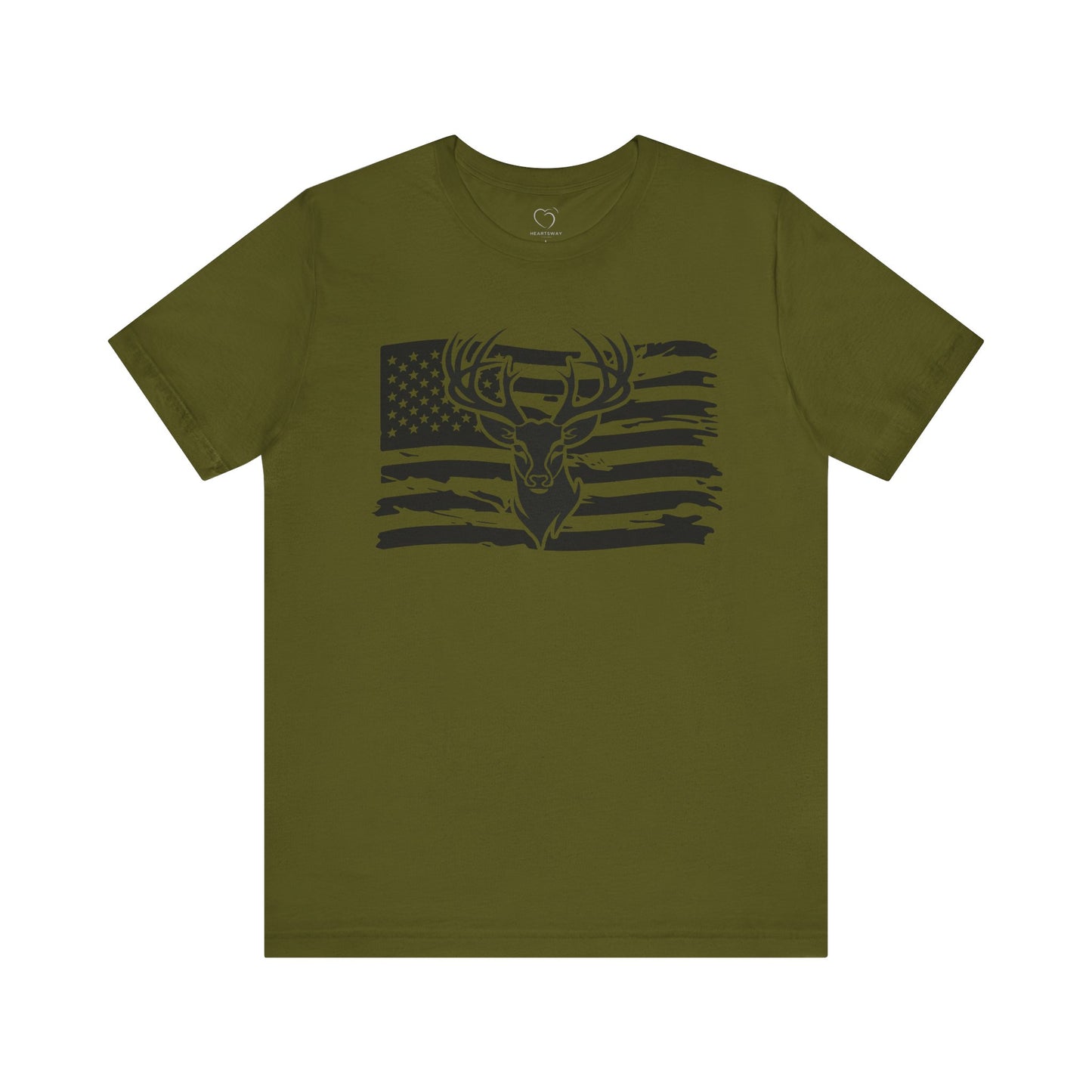 American Flag Deer Graphic Tee, Unisex T-Shirt for Wildlife Lovers, Casual Apparel, Perfect Gift for Outdoor Enthusiasts