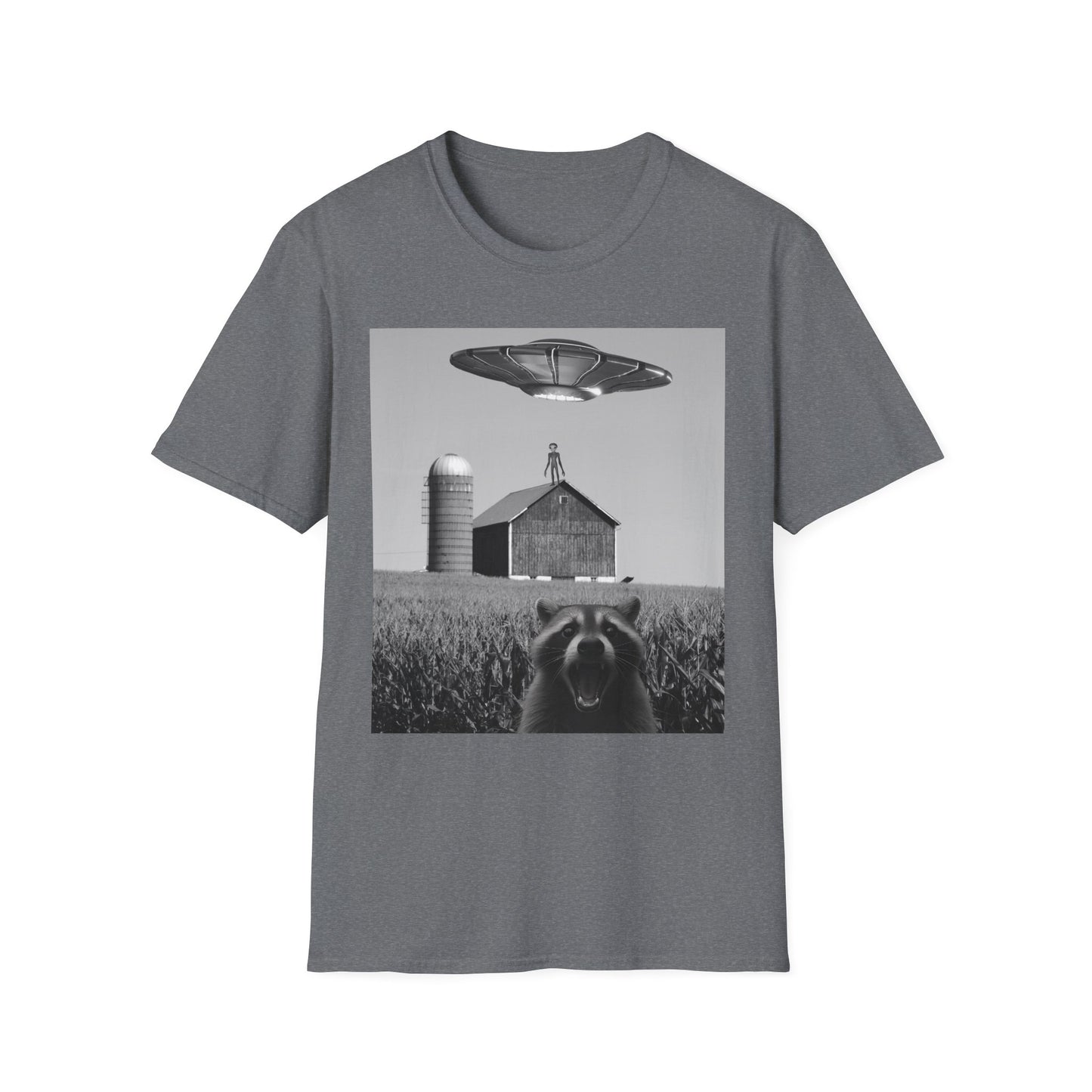 Raccoon Selfie With Alien UFO Funny Raccoon Gifts For Men Women