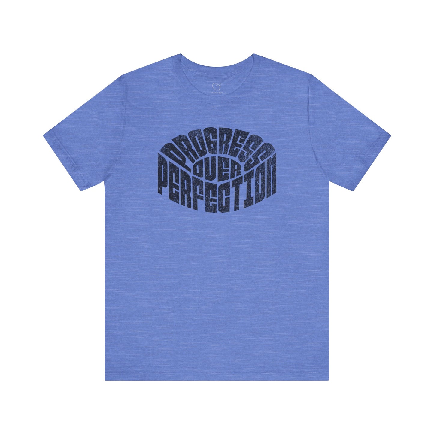 Short Sleeve Tee - Progress Over Perfection Motivational Quote Shirt