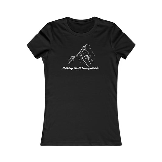 Motivational Women’s Tee – ‘Nothing Shall Be Impossible’ – Faith Gift Shirt