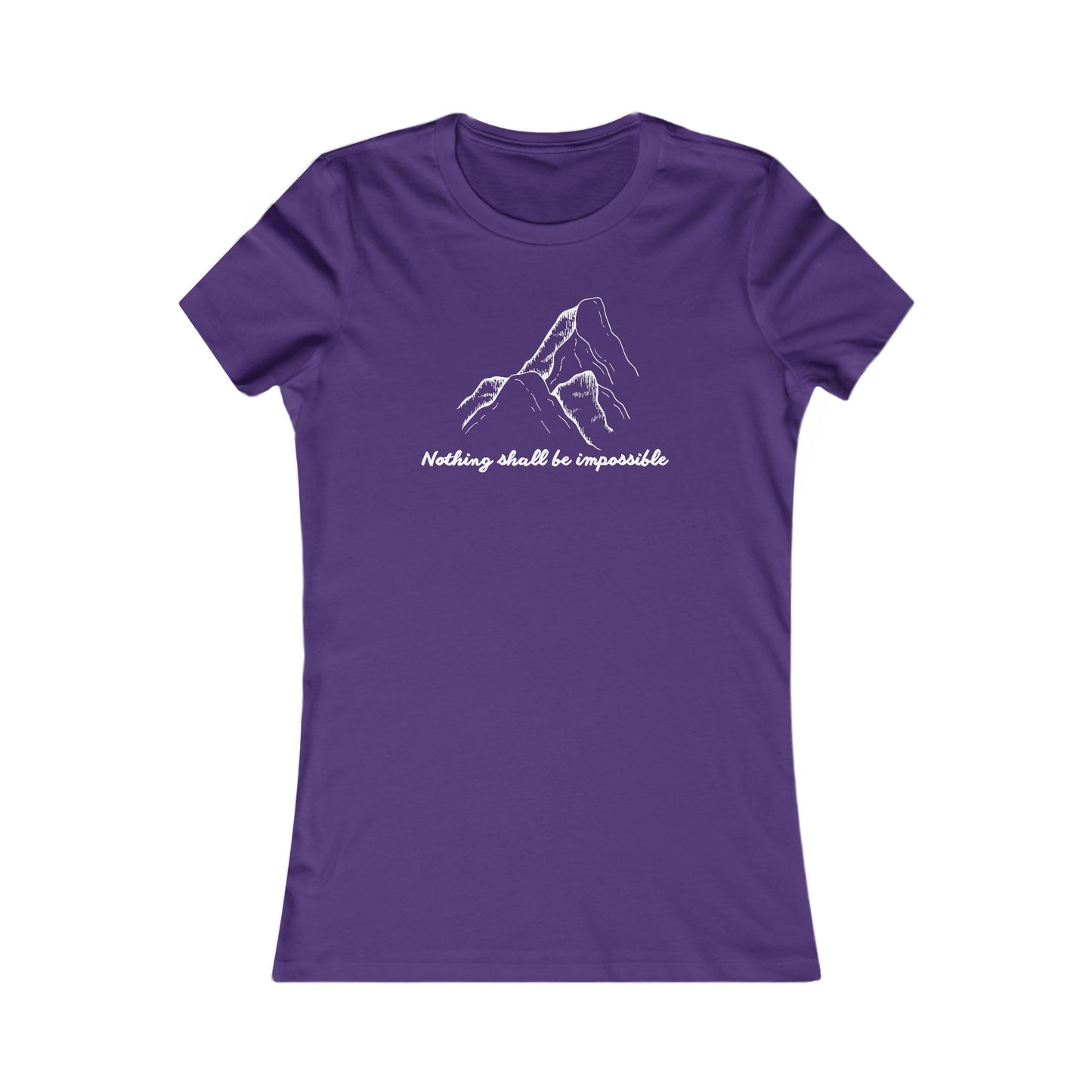 Motivational Women’s Tee – ‘Nothing Shall Be Impossible’ – Faith Gift Shirt