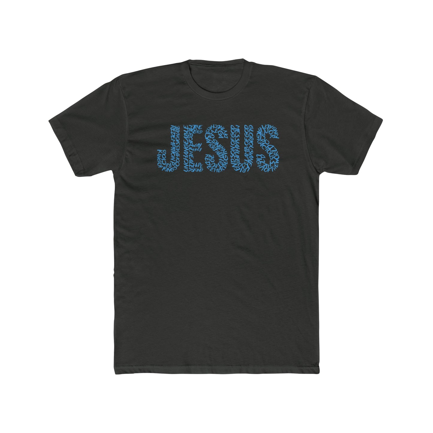 Jesus Typography T-Shirt for Men – Christian Faith Shirt – Minimalist Religious Tee – Spiritual Gift for Him – Comfortable Christian Apparel