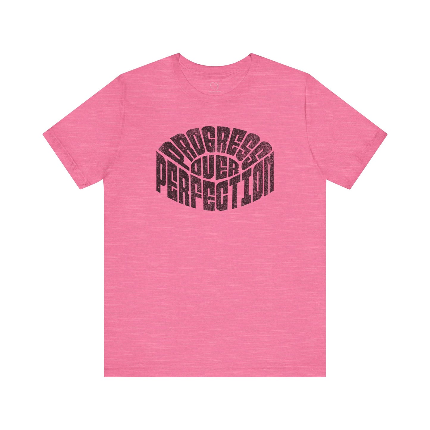 Short Sleeve Tee - Progress Over Perfection Motivational Quote Shirt