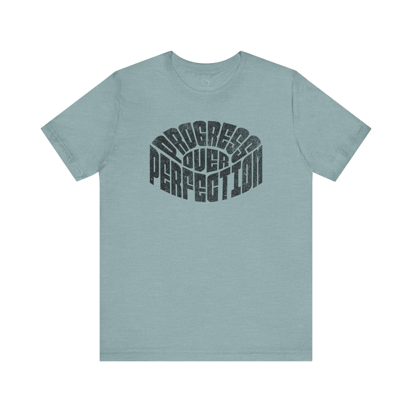 Short Sleeve Tee - Progress Over Perfection Motivational Quote Shirt