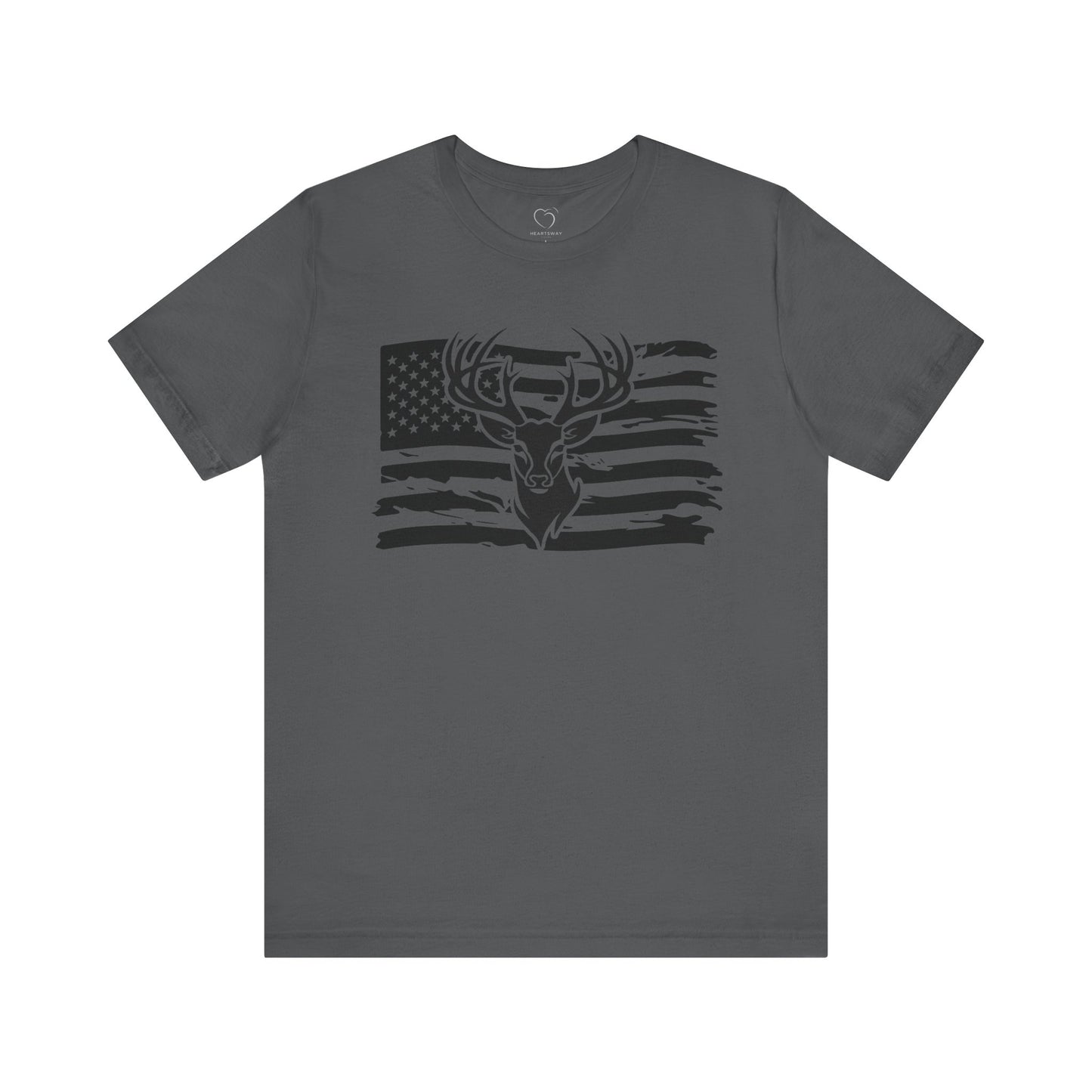 American Flag Deer Graphic Tee, Unisex T-Shirt for Wildlife Lovers, Casual Apparel, Perfect Gift for Outdoor Enthusiasts