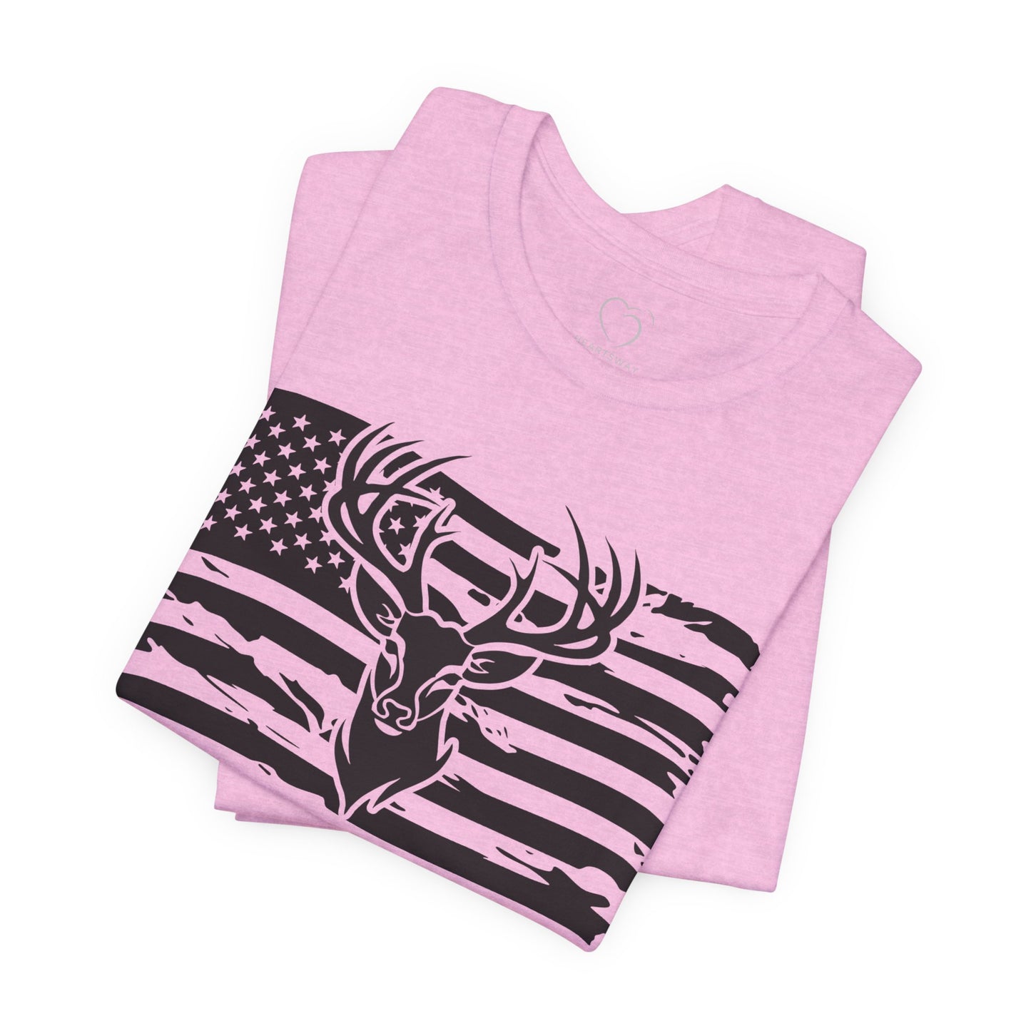 American Flag Deer Graphic Tee, Unisex T-Shirt for Wildlife Lovers, Casual Apparel, Perfect Gift for Outdoor Enthusiasts