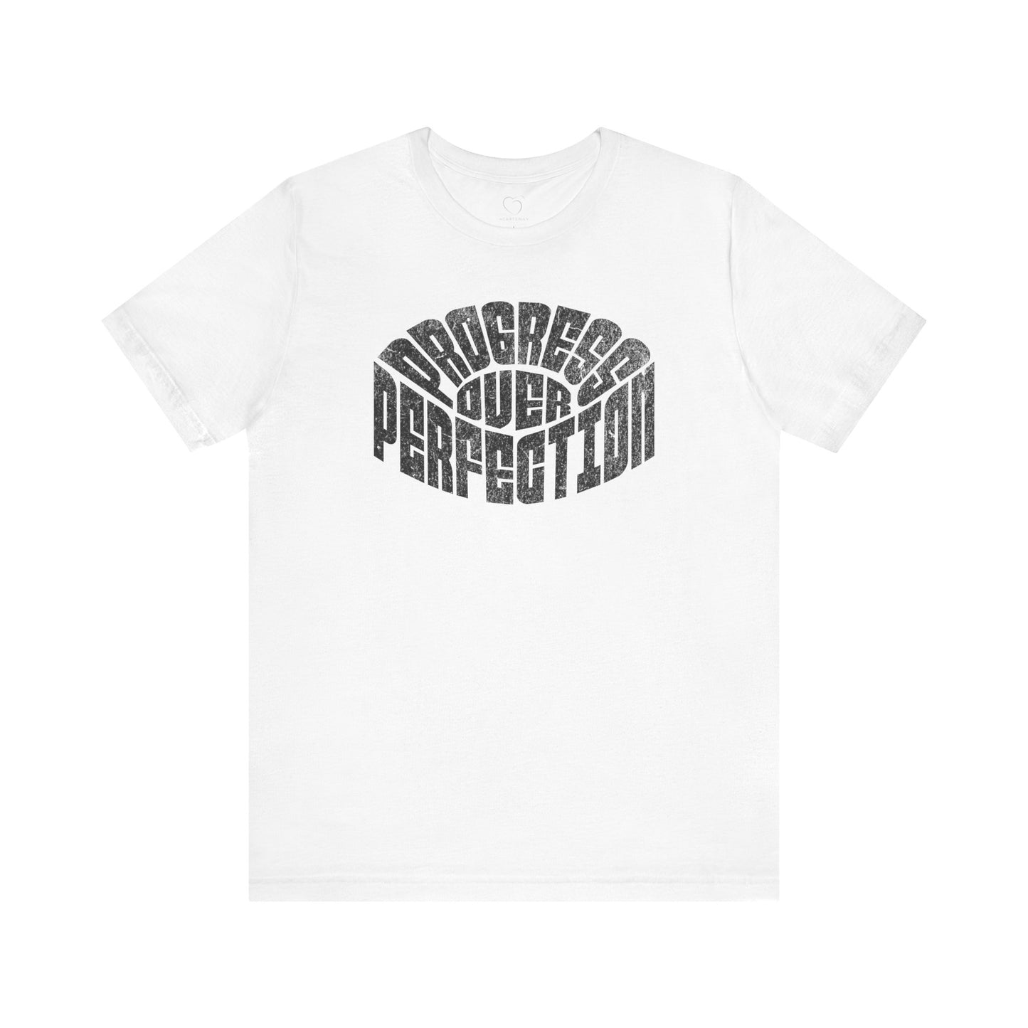 Short Sleeve Tee - Progress Over Perfection Motivational Quote Shirt